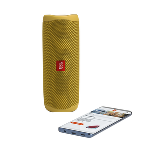 JBL Flip 5 - Mustard Yellow - Portable Waterproof Speaker - Detailshot 2